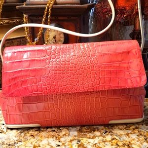 Sondra Roberts leather pink purse vintage.
